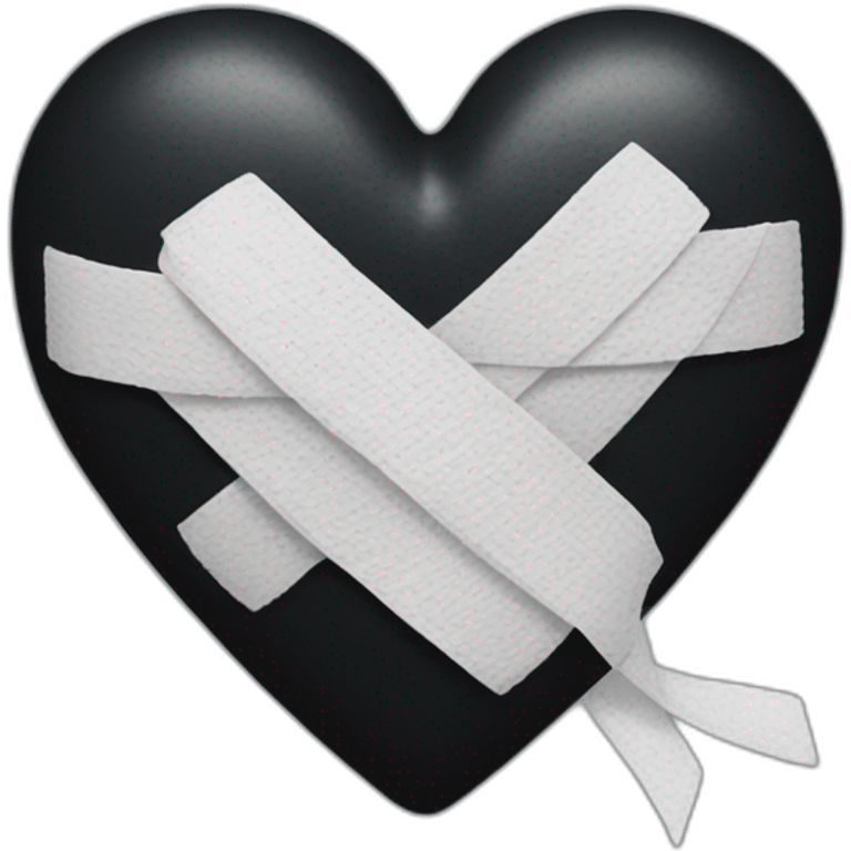 Black heart' with bandage  emoji