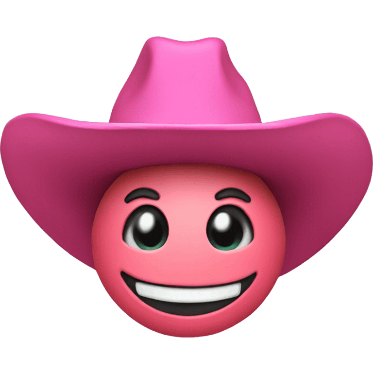 Pink pumpkin with pink cowboy hat emoji