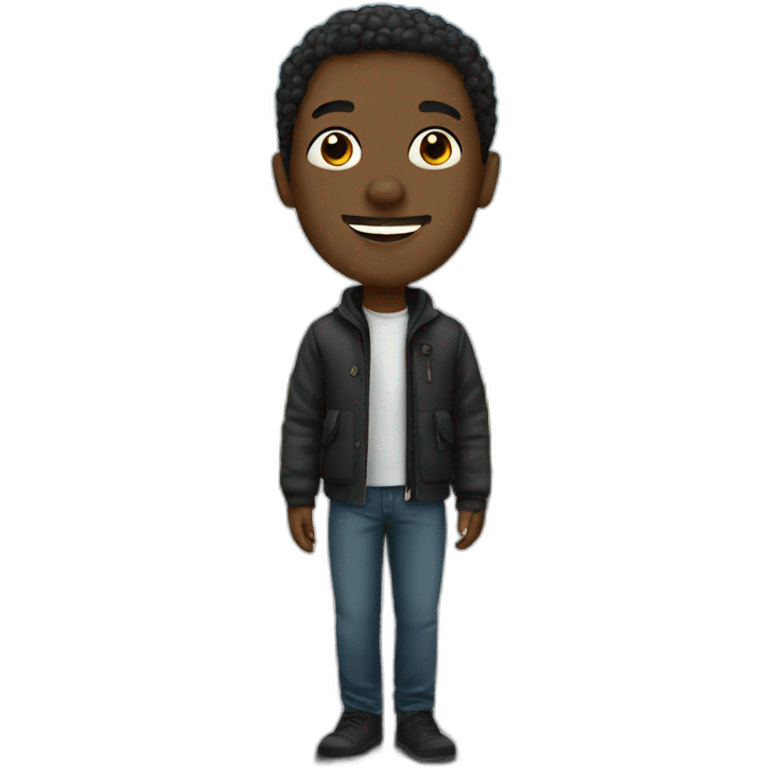 Black man in paris emoji