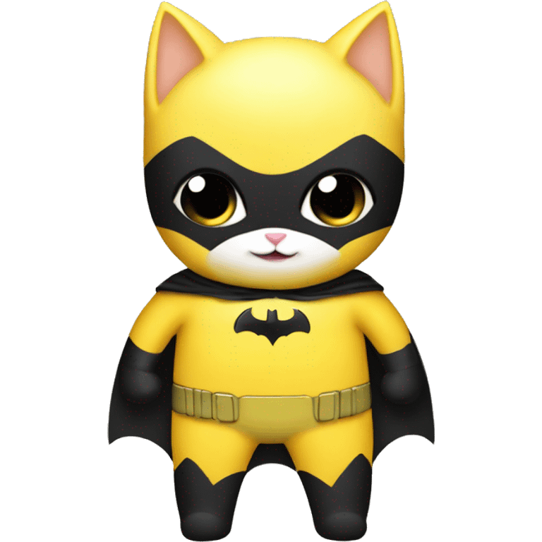 Banana cat dress as batman emoji