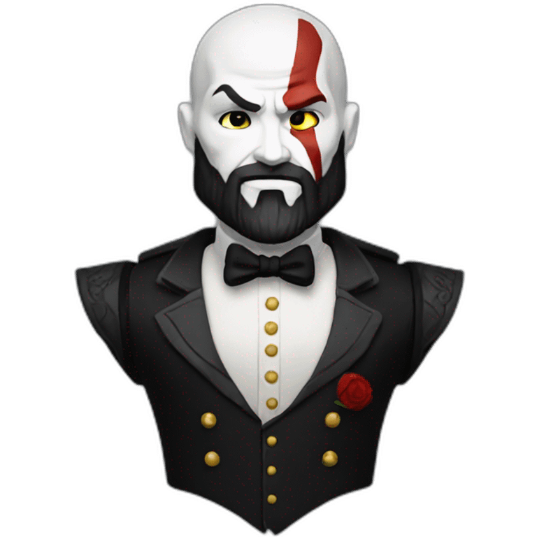 kratos wears tuxedo emoji