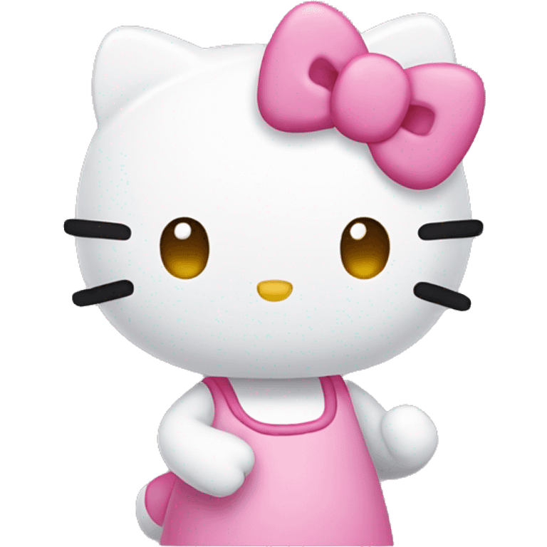 Hello kitty waving  emoji