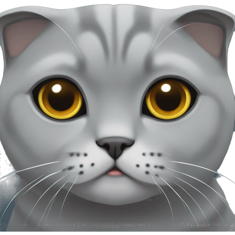 grey scottish fold emoji