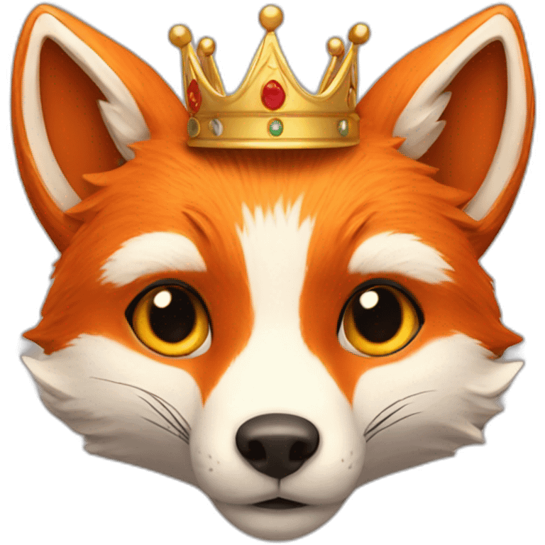 Fox with a crown emoji