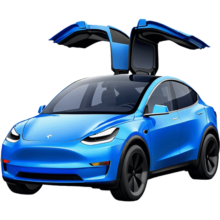 Tesla Model Y - Tesla (Model Year: 2022) (Iconic colour: Blue) emoji