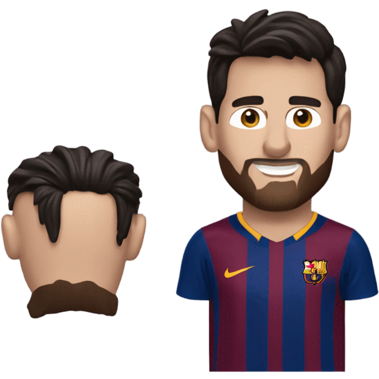 Lionel messi wearing barcelona jersey  emoji