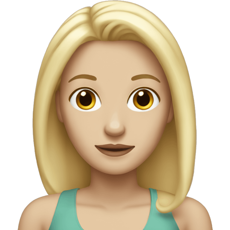 white woman with blonde side part hair  emoji