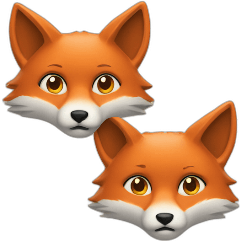 two fox watch stars emoji