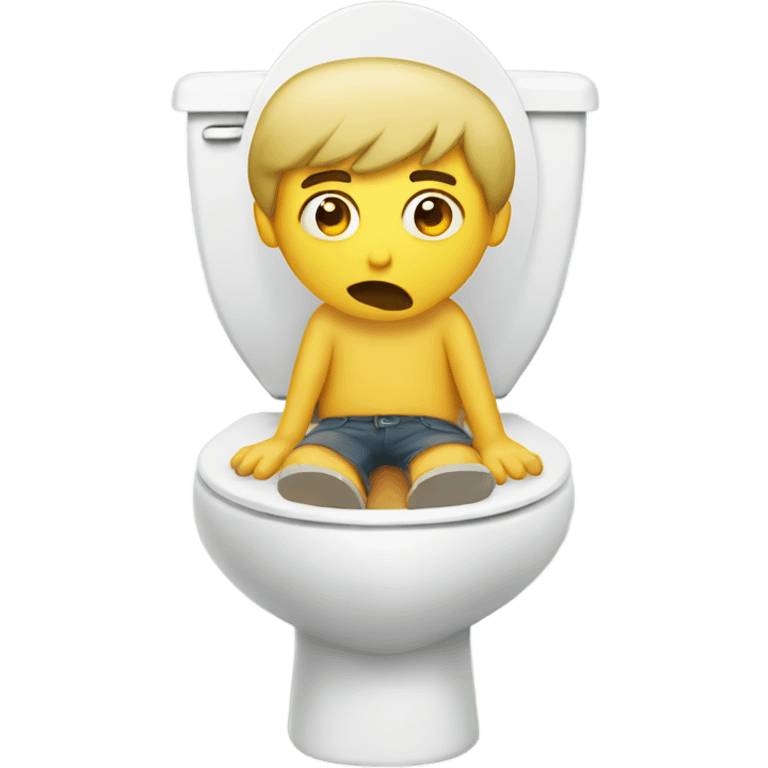 Stuck on toilet emoji