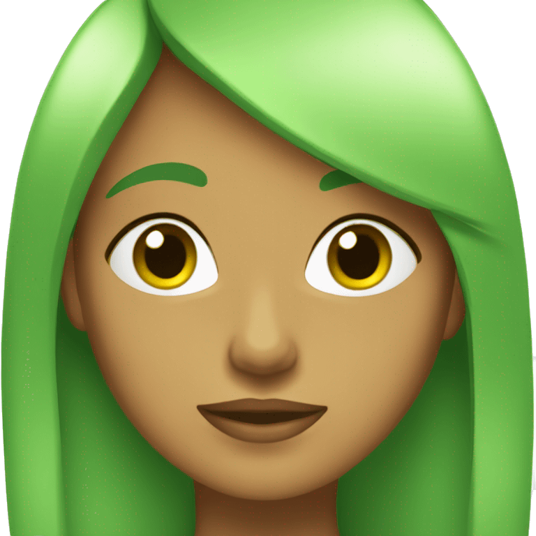 Chica de color verde  emoji