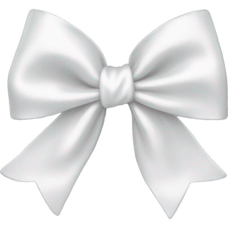 white satin bow emoji