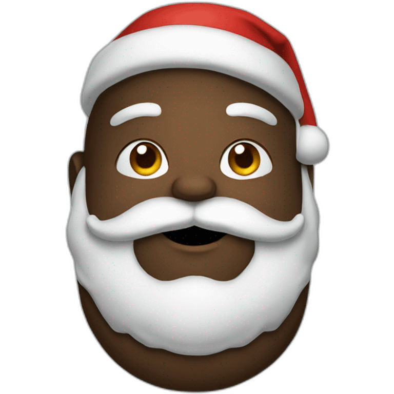 very fat Black Santa emoji