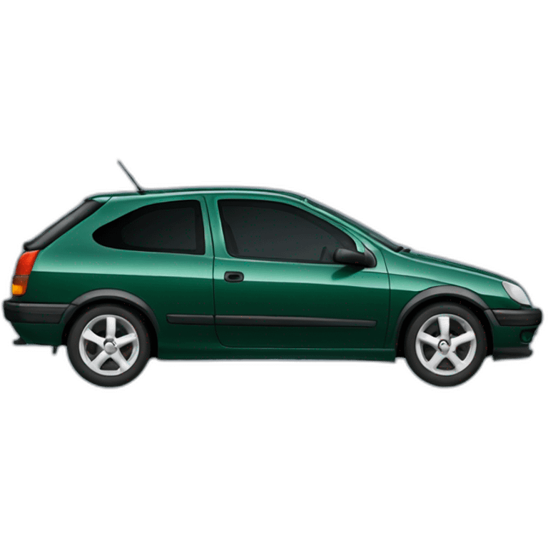 Dark green Opel Astra 1997 emoji