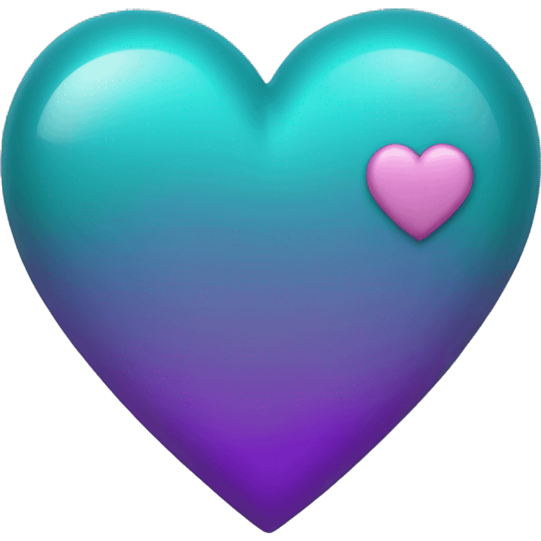 Teal and Purple Heart  emoji