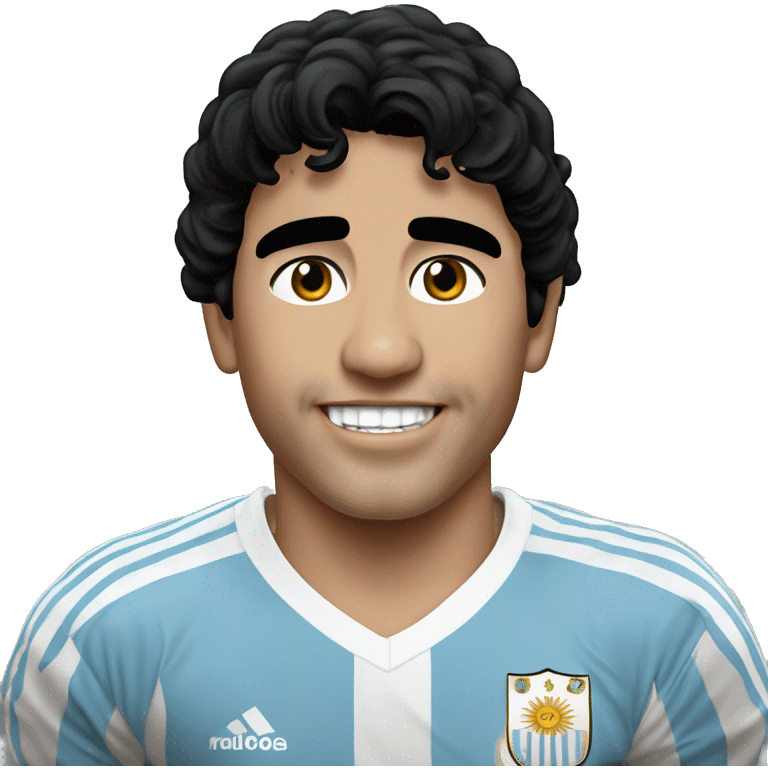 maradona argentina young smile emoji