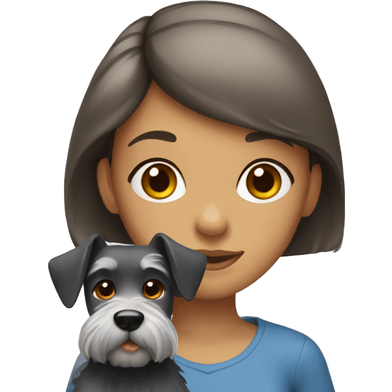 girl with a schnauzer emoji