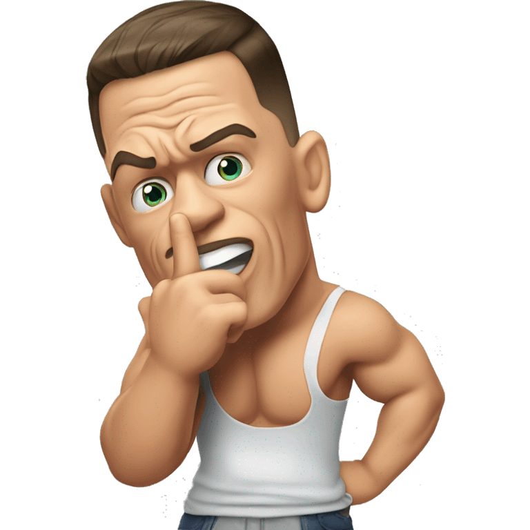 John cena blowing a kiss emoji