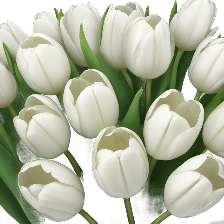 White tulips emoji