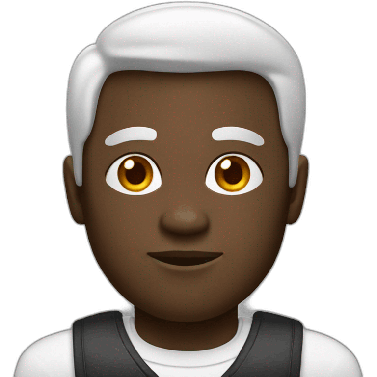 Black american stanford with white chest emoji