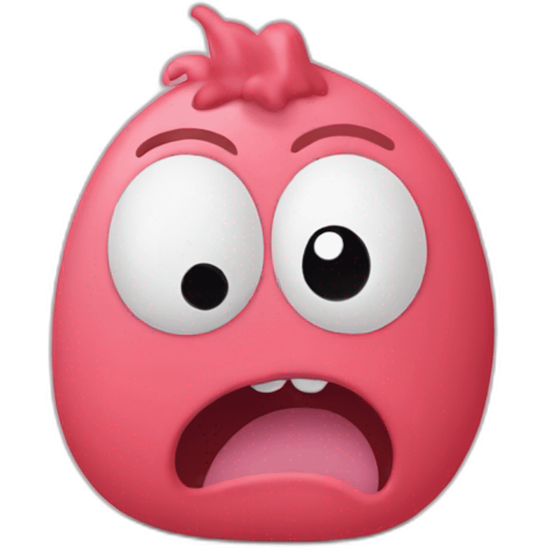 Barbapapa who is angry like crazy emoji