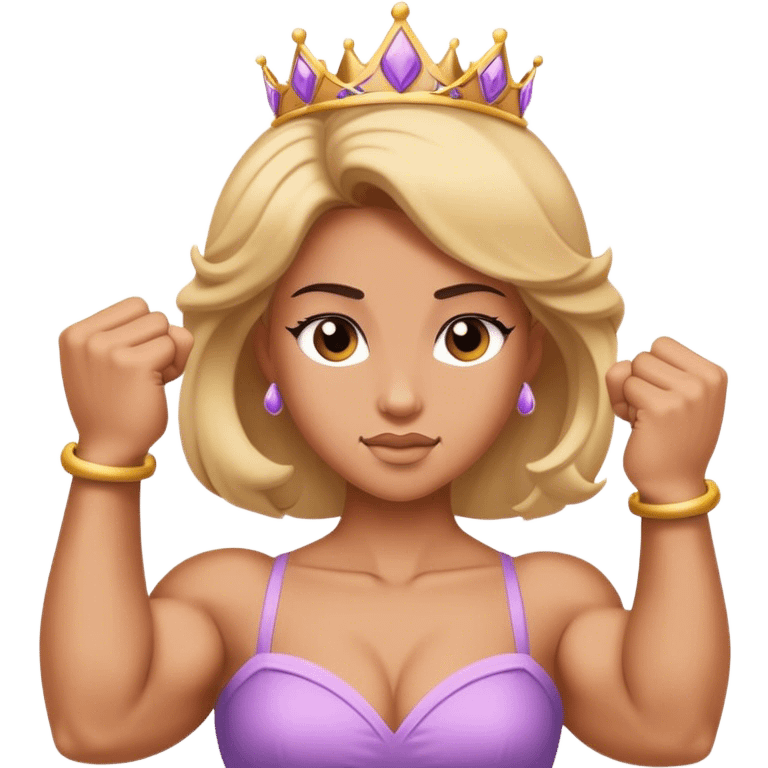 princess flexing bicep emoji