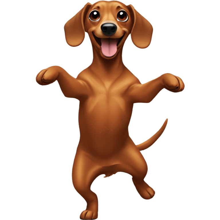 dancing dachshund  emoji