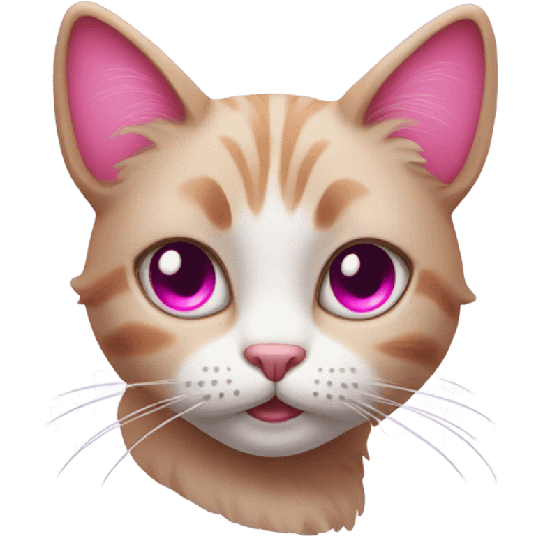 Pink cat emoji