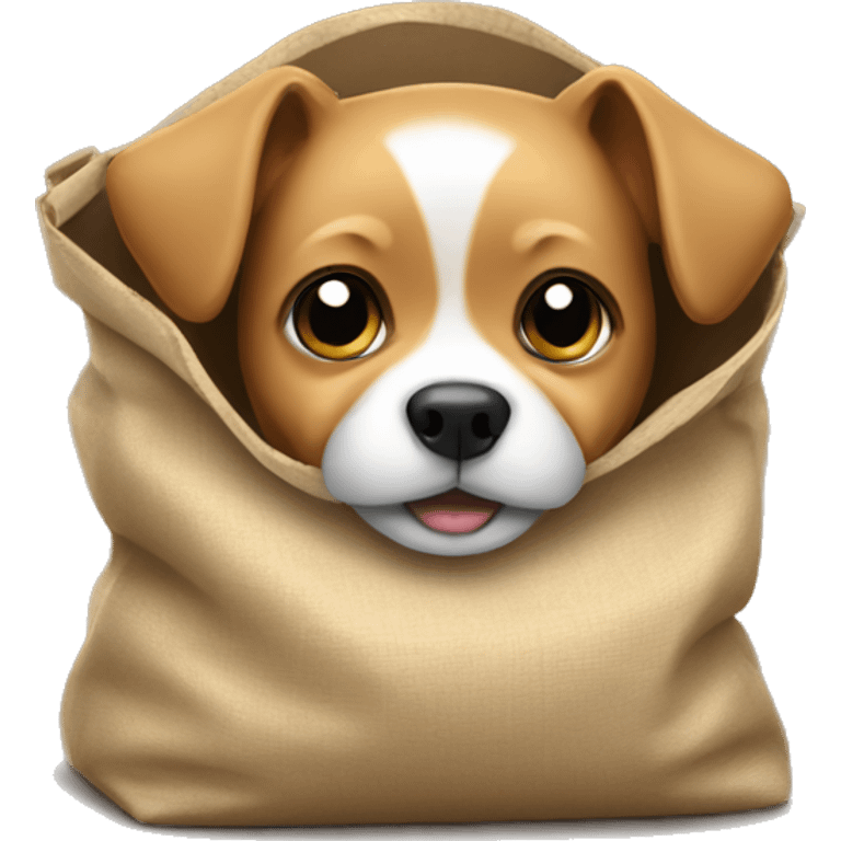 Small dog in a bag emoji