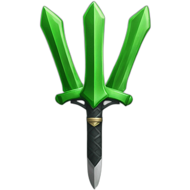 green color dagger emoji