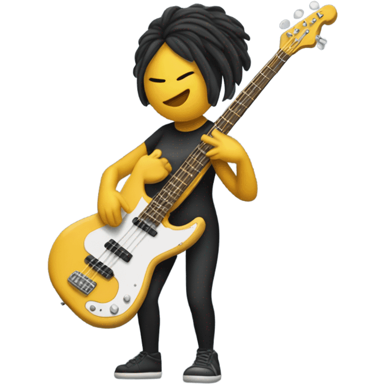 Pregant humanoid bass guitar with arms and legs emoji