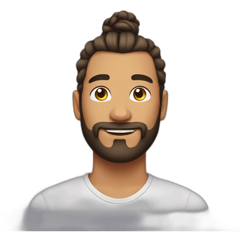 man bun emoji