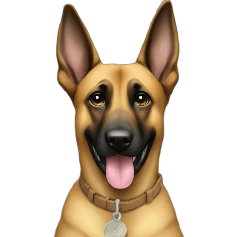 Malinois dog with lot of money emoji