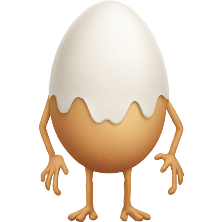 Egg with legs emoji