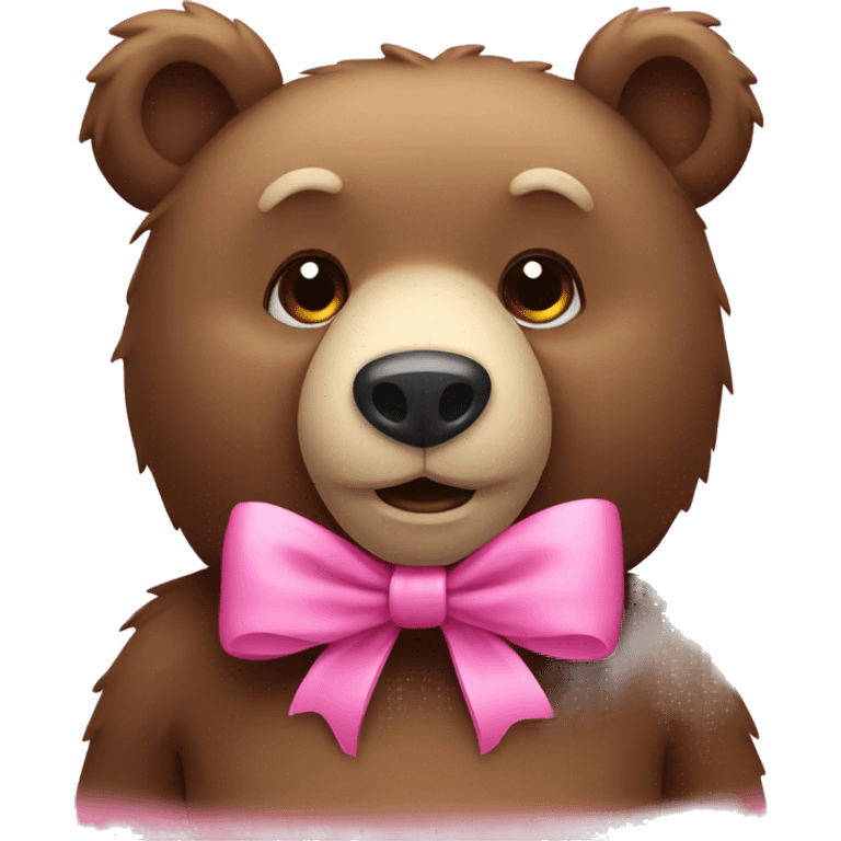 Bear with a pink bow emoji