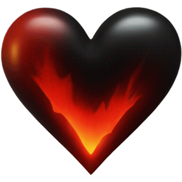 Black heart red glow  emoji