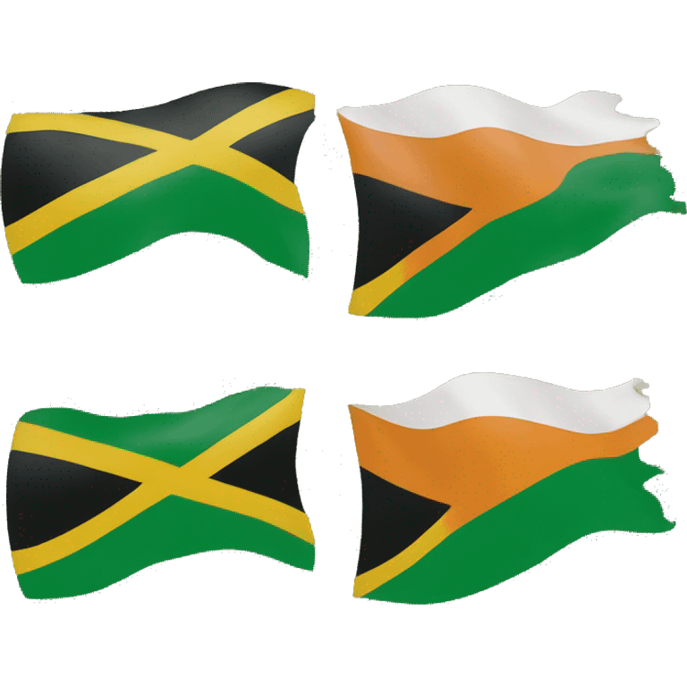 jamaica and ivory coast flag half & half  emoji