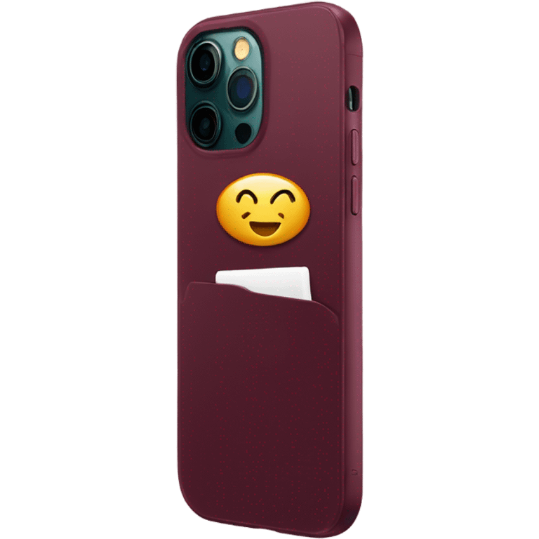 iphone 14 pro with burgundy case emoji