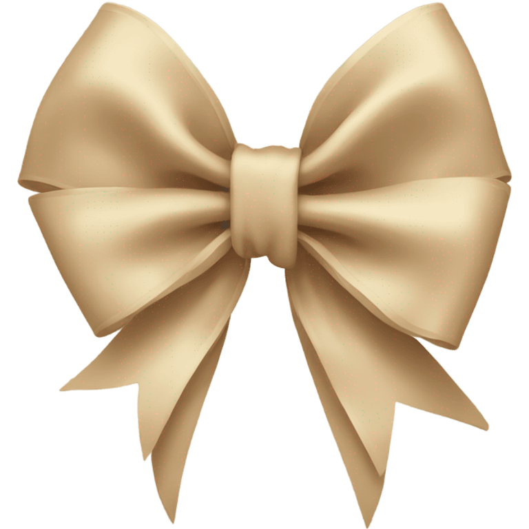 Beige bow emoji