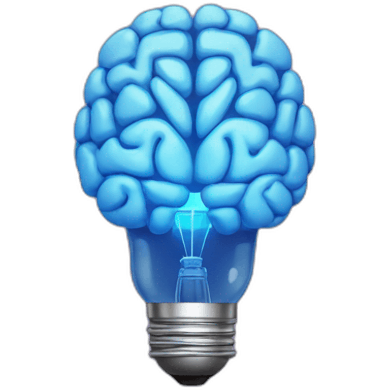 brain with lamp shining emoji