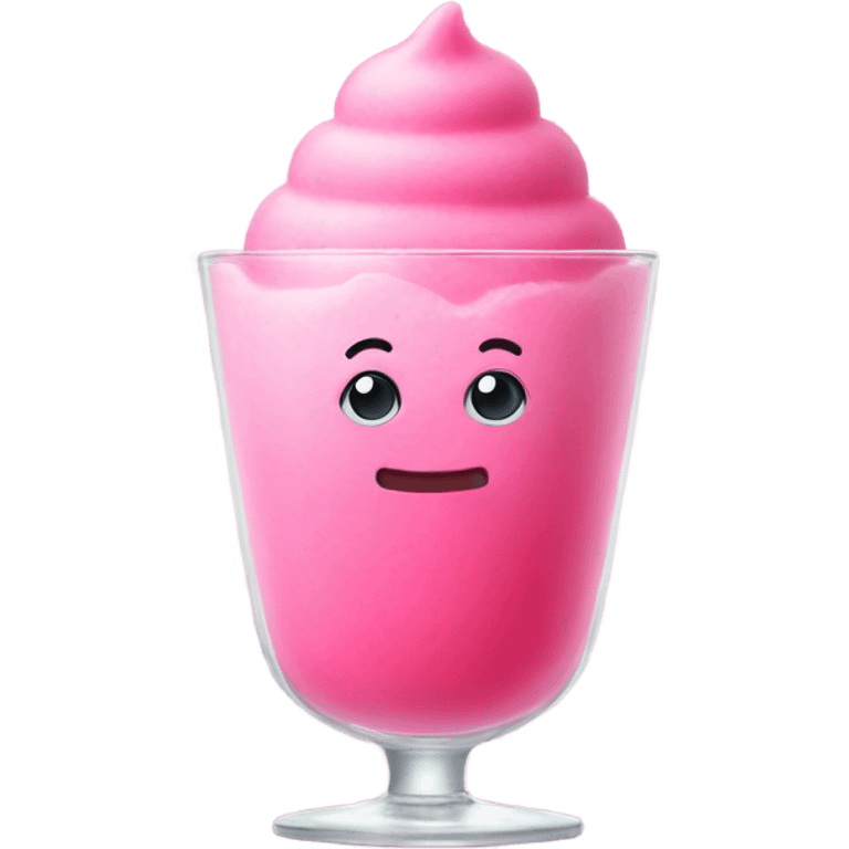 pink sorbet in glass  emoji