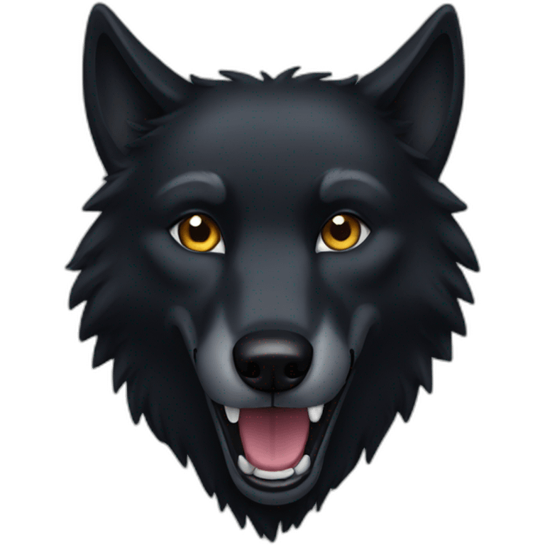 Black wolf emoji