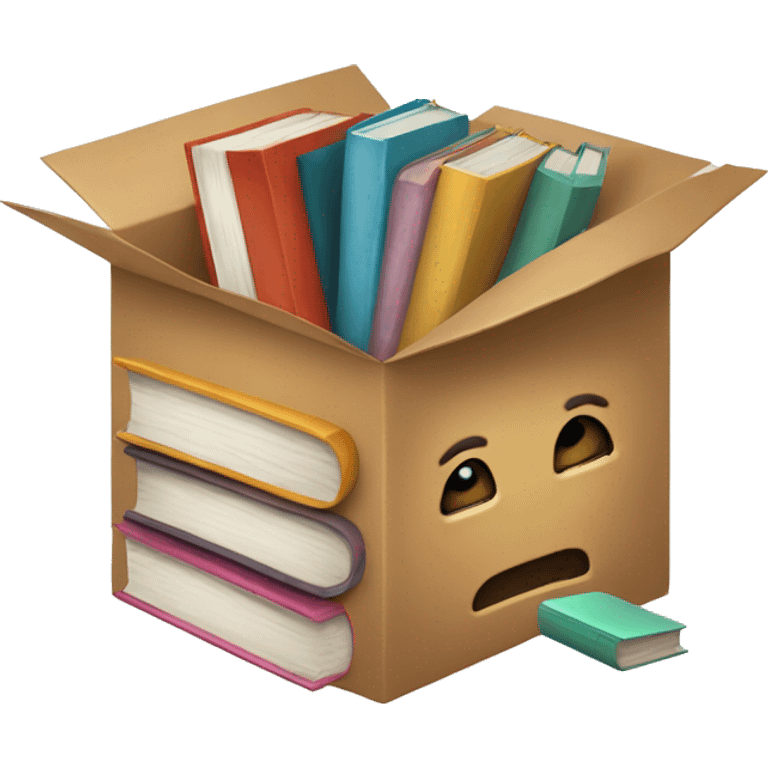 open box with books inside emoji