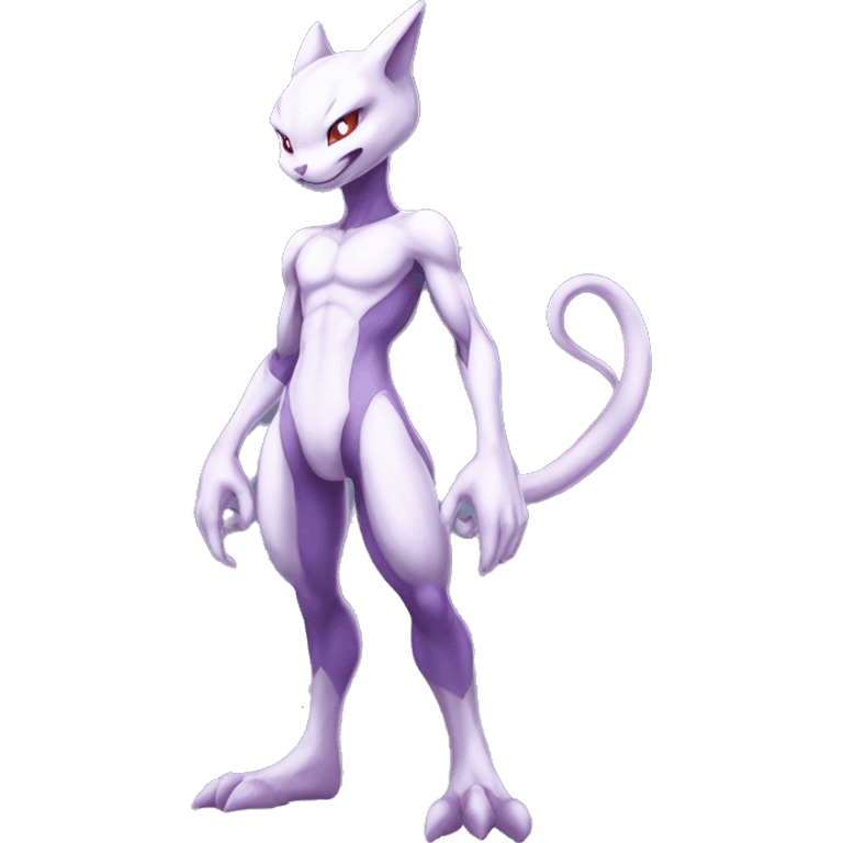 Anthro Mewtwo-Pokémon full body emoji