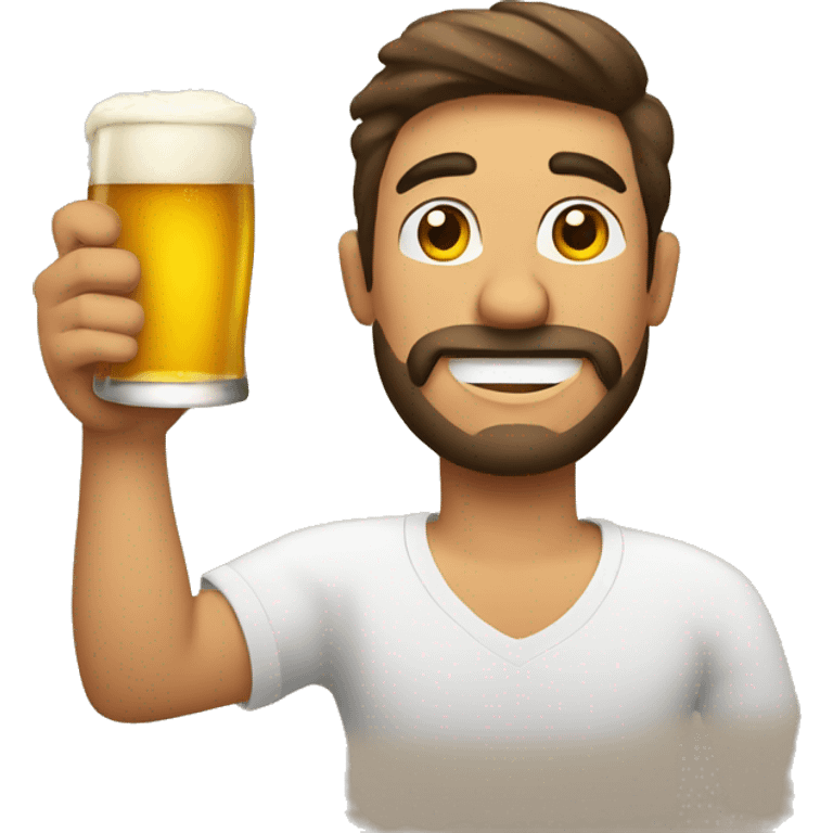 Hombre con una cerveza  emoji