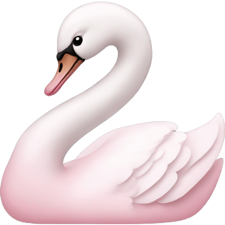 pastel pink swan emoji