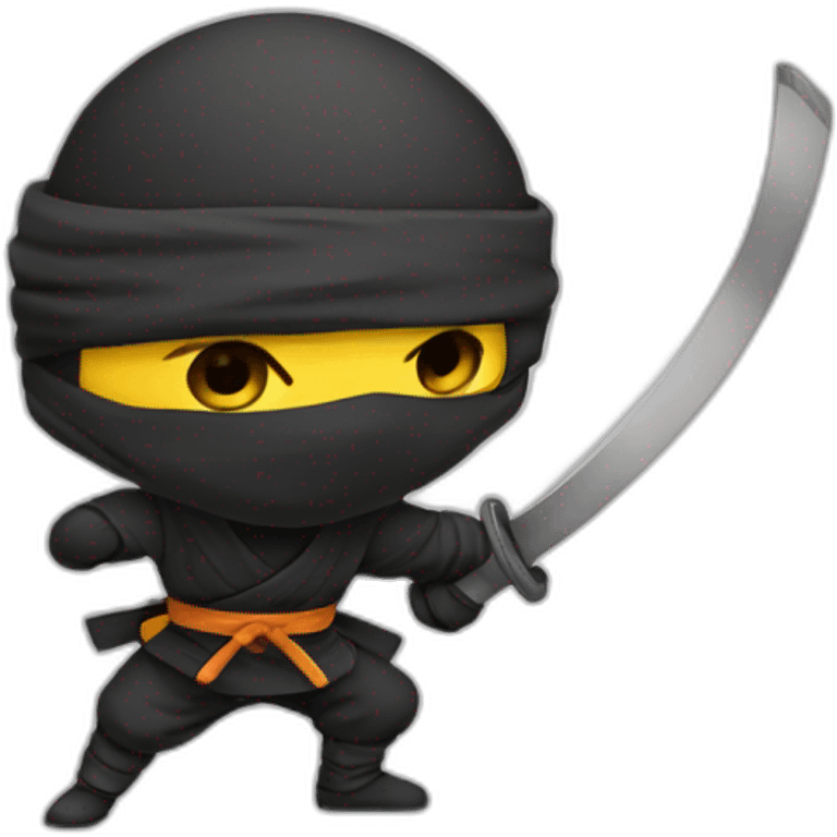 Ninja en train de dessiner emoji