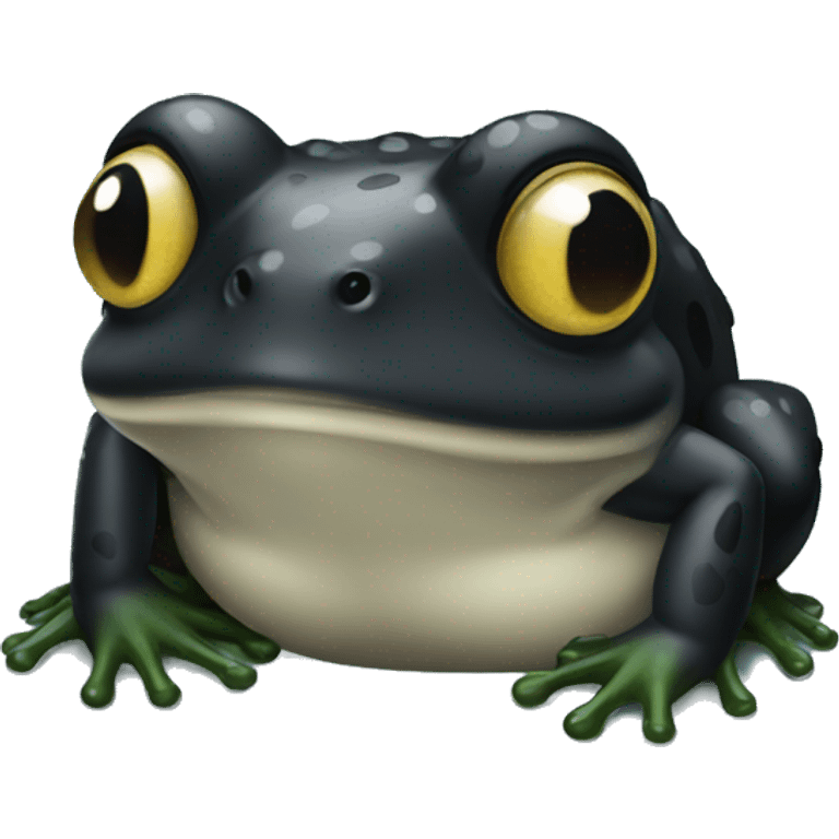 Black rain frog emoji