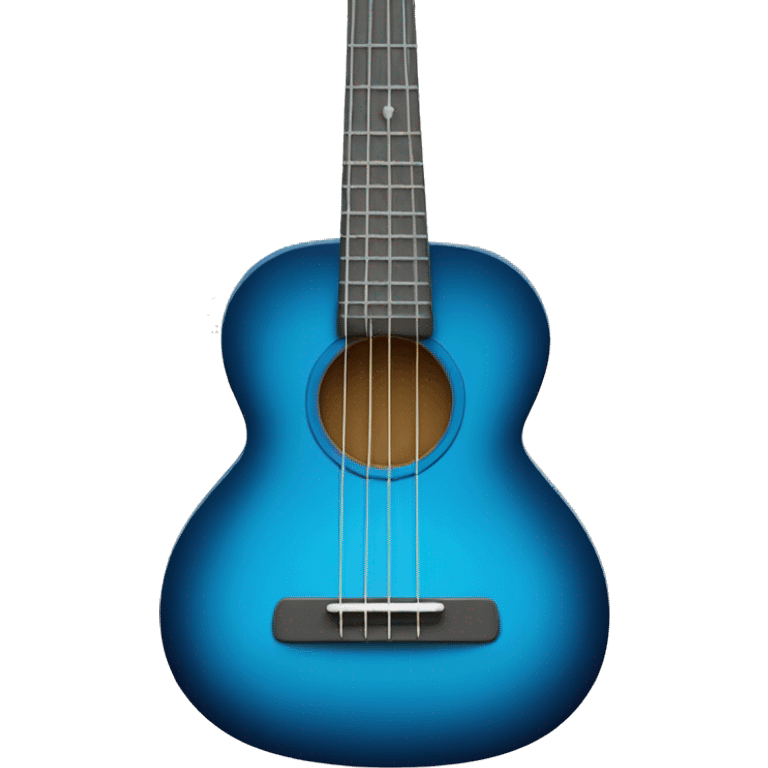 Blue archtop ukulele emoji