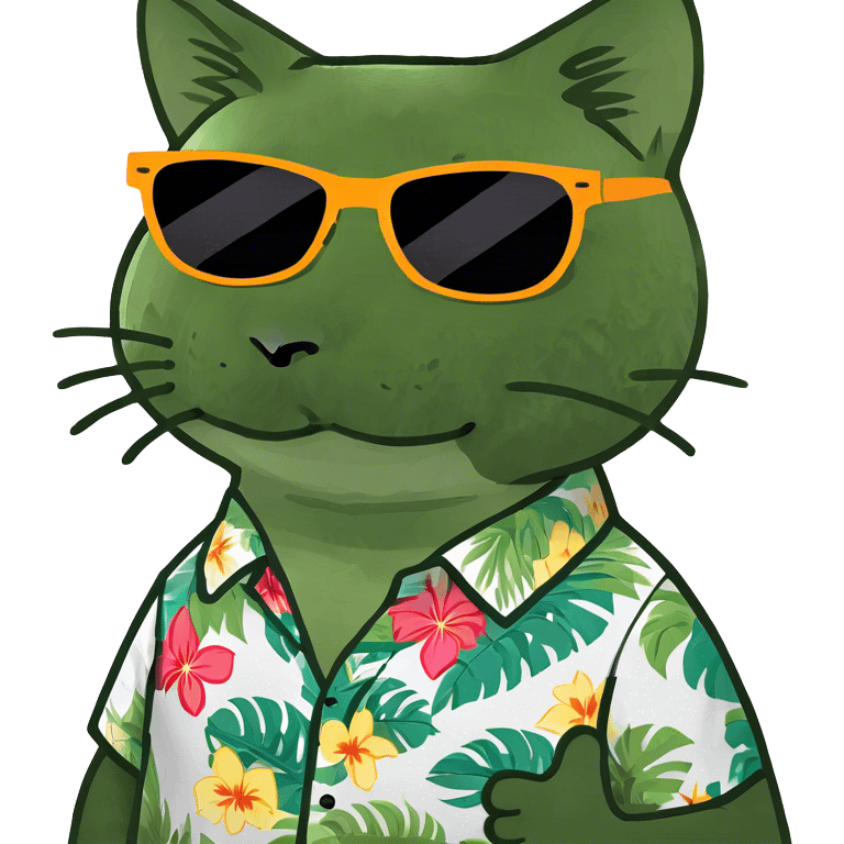 Cat with sunglasses emoji