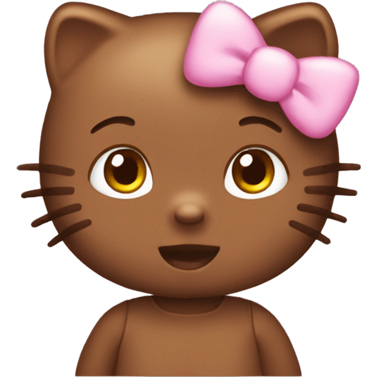 Brown hello kitty cute emoji